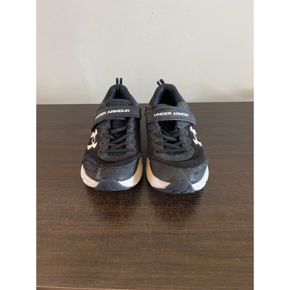 Under Armour Other - Under Armour Boys 3Y Black Athletic High Top Shoes Hook And Loop